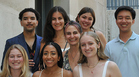 Prof. Zorach with grads at Newberry Library